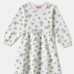 R&B Girls Floral Printed Round Neck Fit and Flare Dress-picture-39