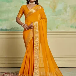 KAYOMMI Zari Pure Georgette Banarasi Saree-picture-16
