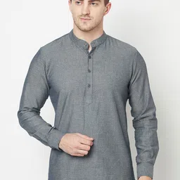 Moda Rapido Woven Design Mandarin Collar Cotton Straight Kurta-picture-10