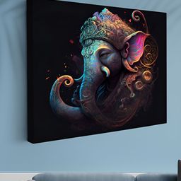 Aura Black & Blue 1 Piece Canvas Religious Wall Paintings-image-67