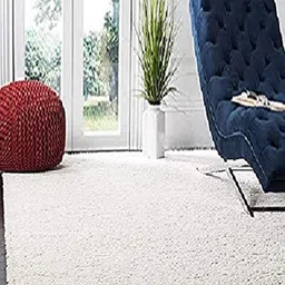 Banchmark Home Furnishings Cream-Coloured Solid Handmade Polypropylene Carpet-picture-33