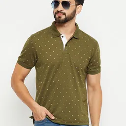 XFOX Men Polka Dot Printed Polo Collar T-shirt-picture-37
