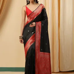 INDIOTSAV Woven Design Zari Banarasi Saree-image-33