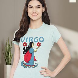 Dreambe Women Pack of 2 Graphic Printed Round Neck Cotton Regular Fit T-shirts-picture-6