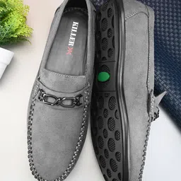 Killer Men Colourblocked Suede Loafers-image-75