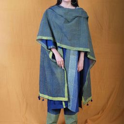 Banana Labs Checked Dupatta-picture-0