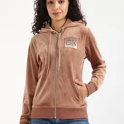 Calvin Klein Jeans Women Hooded Front-Open Sweatshirt-image-63