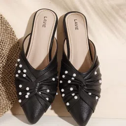 Lavie Women Embellished Pointed Toe Mules-picture-7