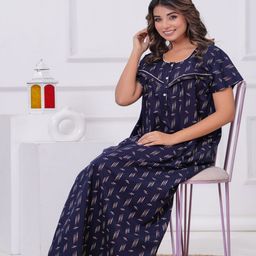 Apratim Printed Maxi Nightdress-image-86