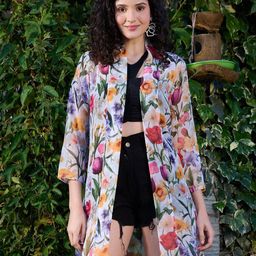 TANDUL Women Printed Longline Shrug-image-98