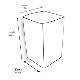 The Furnishing Tree Washing Machine Cover Symmetric Pattern Grey Base Compatible for Whirlpool 6.5 image 5