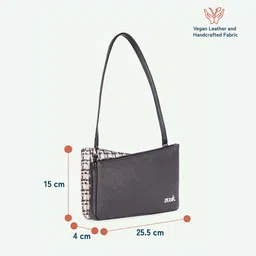 ZOUK Checked Printed Structured Sling Bag image 2