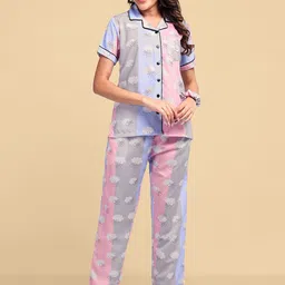 LEAF ORIGINALS Women Printed Night suit-image-36