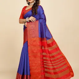 Indian Fashionista Ethnic Motifs Zari Organza Banarasi Saree-picture-15