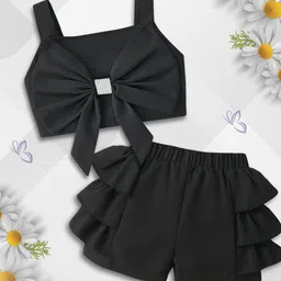 ADDYVERO Girls Shoulder Straps Top With Skorts Clothing Set-picture-44