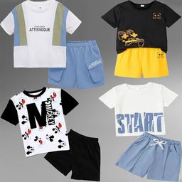 BAESD Unisex Kids Printed Top with Shorts-13