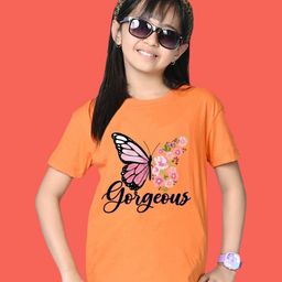 NUSYL Girls Graphic Printed Round Neck Cotton Oversized T-shirt-image-62