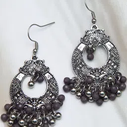 Creative Frogs Silver-Plated Alloy Drop Earrings-image-2