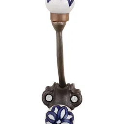 IndianShelf Blue Ceramic Floral Door Hangers Wall Hook-image-79