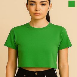 GAB Pack Of 2 Round Neck Pure Cotton Short Sleeves Cropped T-Shirt-image-98
