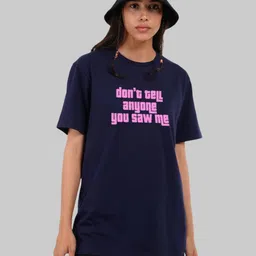 Underrated Club Women Typography Printed Bio Finish Applique T-shirt-picture-40