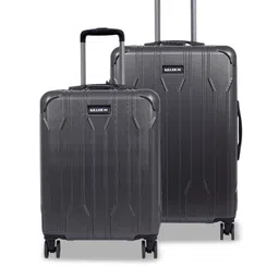 Killer Set Of 2 Textured Hard-Sided Trolley Bags-18