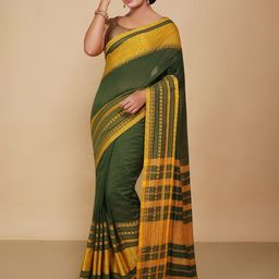 BENGAL HANDLOOM Zari Art Silk Taant Saree-33