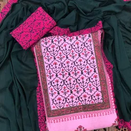 PALASH Hand Block Printed Unstitched Dress Material-image-64