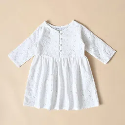 BAESD Girls Self Design Pure Cotton Fit and Flare Dress-image-72