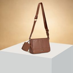 Forever Glam by Pantaloons Colourblocked PU Structured Sling Bag with Tasselled-8