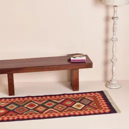 Fabindia Red Pure Cotton Woven Floor Runner-54