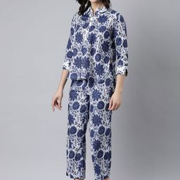 Samhitas Printed Pure Cotton Shirt & Trousers Co-Ord Set-picture-11