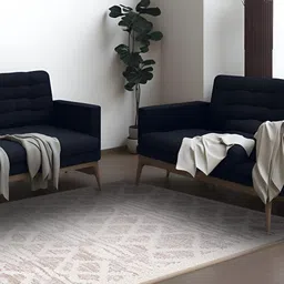 Sapana Carpet-Mats Beige Geometric Shaggy Polyester Carpet-picture-26