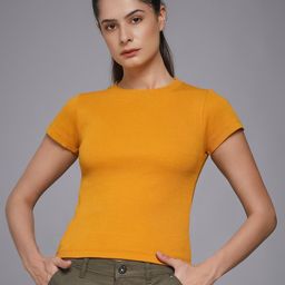 MKH Elevated Essentials Round Neck Short Sleeves Relaxed Fit T-shirt-image-76