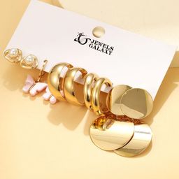 Jewels Galaxy Contemporary Half Hoop Earrings-image-74