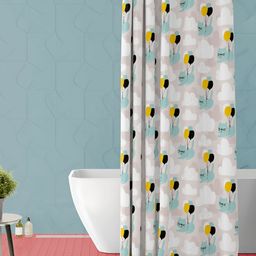 ArtzFolio Pink & Blue Printed Waterproof Shower Curtain-image-82