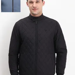 Allen Solly Men Pack of 2 Reversible Mock Collar Bomber Jacket-28