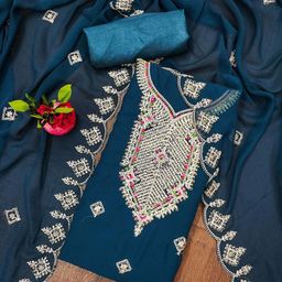 HERE&NOW Embroidered Unstitched Dress Material-image-59