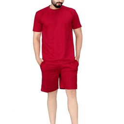 SATPURUSH Men Relaxed Fit T-Shirt & Shorts Night Suit-picture-5