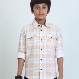 Rocket Science Boys Checked Double Pocket Casual Shirt-image-42