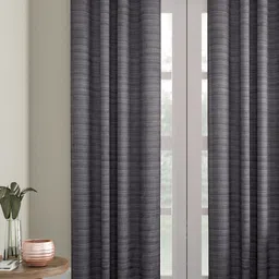 Aura Grey Striped Long Door Curtain-image-28