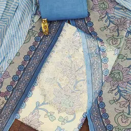 HERE&NOW Floral Printed Beads And Stones Unstitched Dress Material-image-21