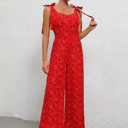 Outzidr Women Self Design Shoulder Straps Basic Jumpsuit-image-66