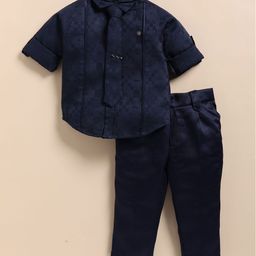 LITTLE COLLARS Boys Debonair Structured Long Sleeves Shirt With Trouser-image-8