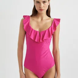 DeFacto Frill Detail Swim Bodysuit-image-5