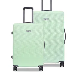 Luggero ASTRO Set Of 2 Textured Hard Sided Trolly Suitcase image 1