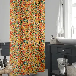 ArtzFolio Yellow & Red Printed Waterproof Shower Curtain-image-68