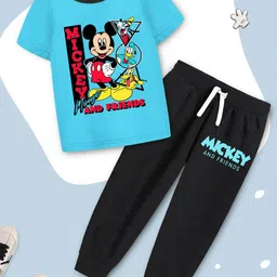 Disney By Miss and Chief Boys Mickey & Friends Graphic Printed T-Shirt With Jogger-58