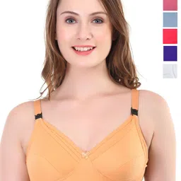 Liigne Pack Of 6 Full Coverage Cotton Maternity Bra-picture-10