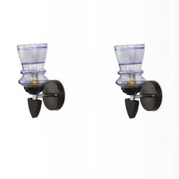 SOMIL Blue Glass Cylinder Wall Lamps-image-42